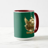 Golden Fantasy Flying Ship Art Combo Coffee Mug Tasse (VorderseiteRechts)