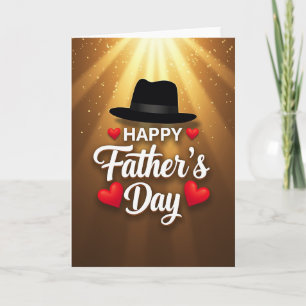 Golden Fathers Day Glow Karte