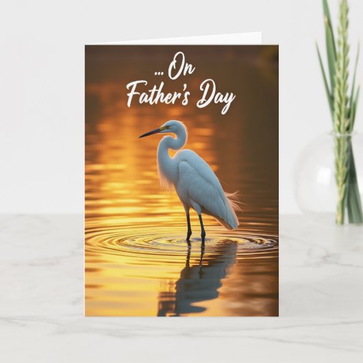 Golden Fathers Day Waters Karte (Vorderseite)