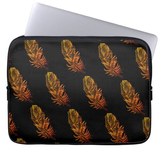 Golden Feather Art Neoprenschläfer 13" Laptopschutzhülle (Vorderseite)
