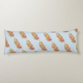 Golden Feather Art Polyester Body Kissen (Rückseite)