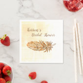 Golden Feather Brautparty Paper Napkins Serviette (Beispiel)