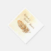 Golden Feather Brautparty Paper Napkins Serviette (Ecke)
