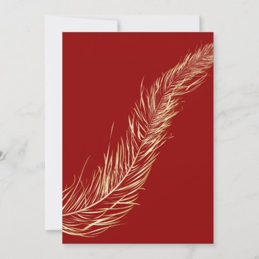 Golden Feather Einladung (Vorderseite)