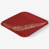 Golden Feather Pappteller (Gewinkelt)