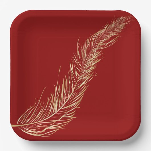 Golden Feather Pappteller (Vorderseite)