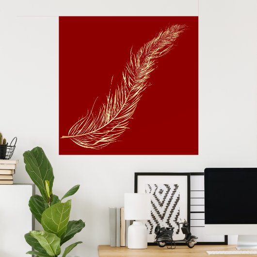 Golden Feather Poster (Heimbüro)