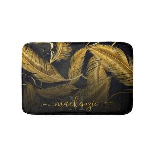 Golden Feathers Badematte