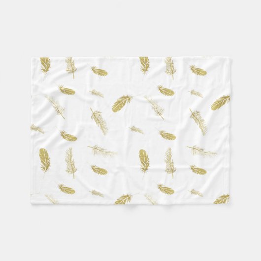 Golden Feathers Fleecedecke (Vorderseite (Horizontal))