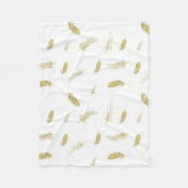 Golden Feathers Fleecedecke (Vorderseite)