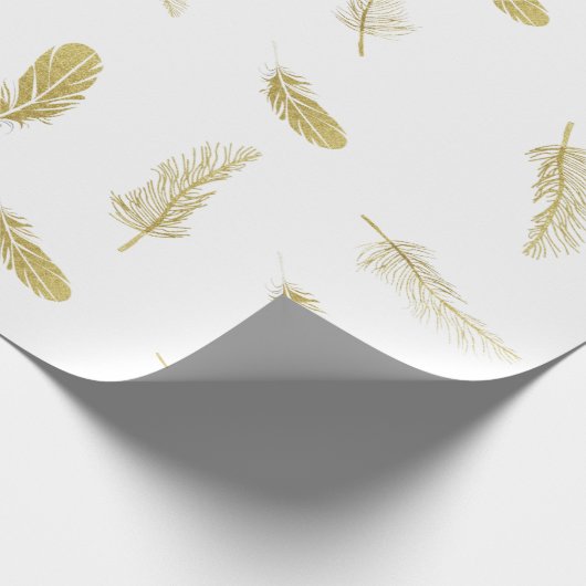 Golden Feathers Geschenkpapier (Ecke)