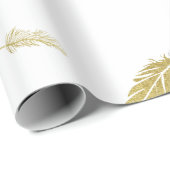 Golden Feathers Geschenkpapier (Rolleneckpunkt)
