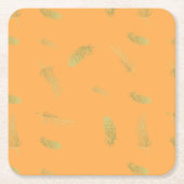 Golden Feathers Marigold Rechteckiger Pappuntersetzer (Vorderseite)