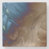 Golden Feathers Steinuntersetzer (Vorderseite)