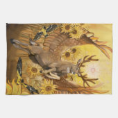 Golden Feilds Mule Deer Geschirrtuch (Horizontal)