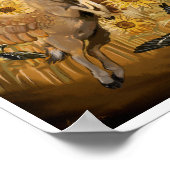 Golden Feilds Mule Deer Poster (Ecke)