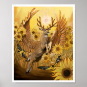 Golden Feilds Mule Deer Poster (Vorne)