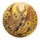 Golden Feilds Winged Mule Deer Keramikknauf (Vorderseite)