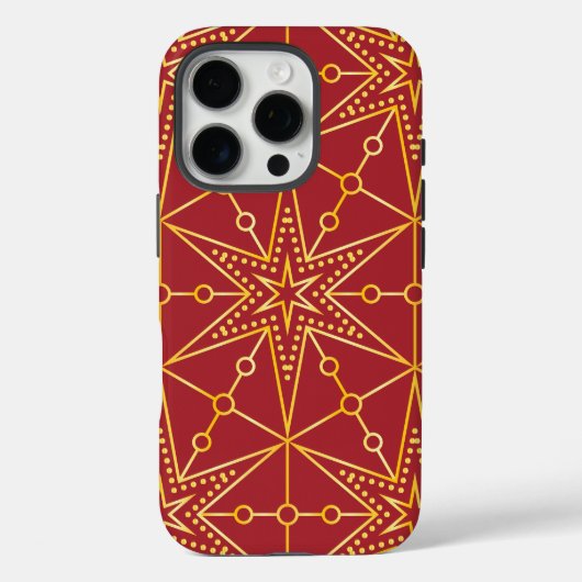 Golden Festive Starry Case-Mate iPhone Hülle (Rückseite)