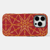 Golden Festive Starry Case-Mate iPhone Hülle (Rückseite (Horizontal))