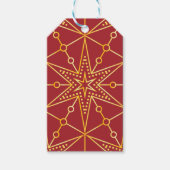 Golden Festive Starry Geschenkanhänger (Vorderseite)