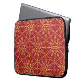 Golden Festive Starry Laptopschutzhülle (Vorderseite Links)