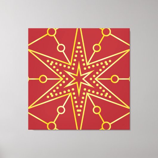 Golden Festive Starry Leinwanddruck (Vorderseite)