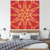 Golden Festive Starry Leinwanddruck (Insitu (Schlafzimmer))