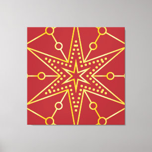 Golden Festive Starry Leinwanddruck