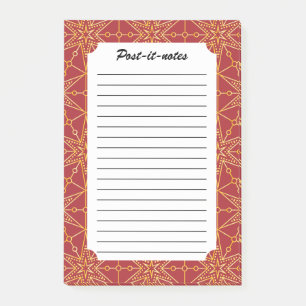 Golden Festive Starry Post-it Klebezettel