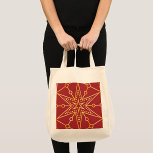 Golden Festive Starry Tragetasche