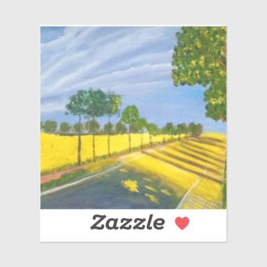 Golden Fields and Path Aufkleber (Blatt)