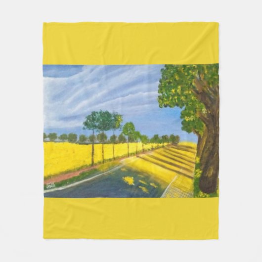 Golden Fields and Path Fleecedecke (Vorderseite)