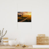 Golden Fields: Sunflowers and Serenity at Sunset Poster (Küche)