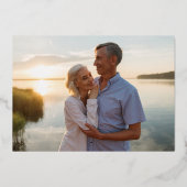 Golden Fifty 50. Wedding Anniversary Dinner Folieneinladung (Rückseite)