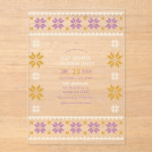 Golden Fig Ugly Sweater Christmas Party Acryleinladungen (Vorderseite)