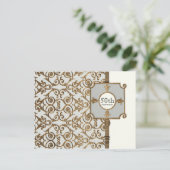 Golden Filigree, Grau - 50-jährige Postkarte (Stehend Vorderseite)
