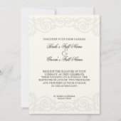 Golden Filigree, Grau - Einladung zur Hochzeit (Vorderseite)