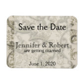 Golden Filigree Style Wedding Save the Date Magnet (Horizontal)