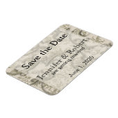 Golden Filigree Style Wedding Save the Date Magnet (Linke Seite)