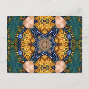 Golden Fire Blue Ropes Postkarte