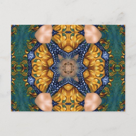 Golden Fire Blue Ropes Postkarte (Vorderseite)