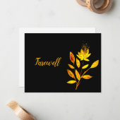 Golden Fire Blume Abschiedskarte Mitteilungskarte (Vorderseite/Rückseite Beispiel)