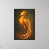 Golden Fire Phoenix – High-End Fantasy Art Paintin Leinwanddruck (Vorderseite)