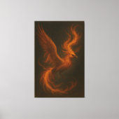 Golden Fire Phoenix • Luxury Fine Art Canvas Print Leinwanddruck (Vorderseite)
