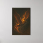 Golden Fire Phoenix • Luxury Fine Art Canvas Print Leinwanddruck (Vorderseite)
