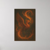 Golden Fire Phoenix • Luxury Fine Art Canvas Print Leinwanddruck (Vorderseite)