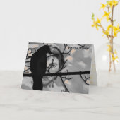 Golden Fire Raven Face Karte (Gelbe Blume)