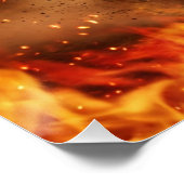 Golden Fire Stallion – Powerful Fantasy Poster (Ecke)