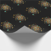 Golden Fireworks & Confetti Celebration Geschenkpapier (Ecke)